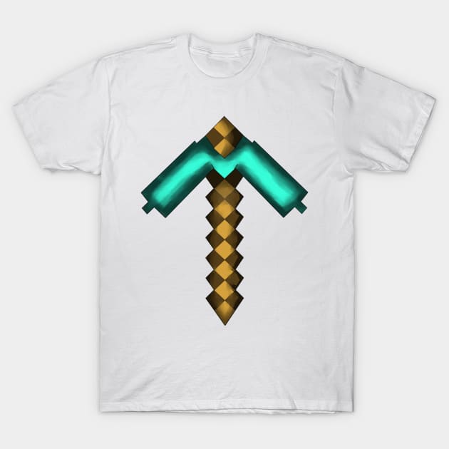 Diamond Pickaxe T-Shirt by cherubi19